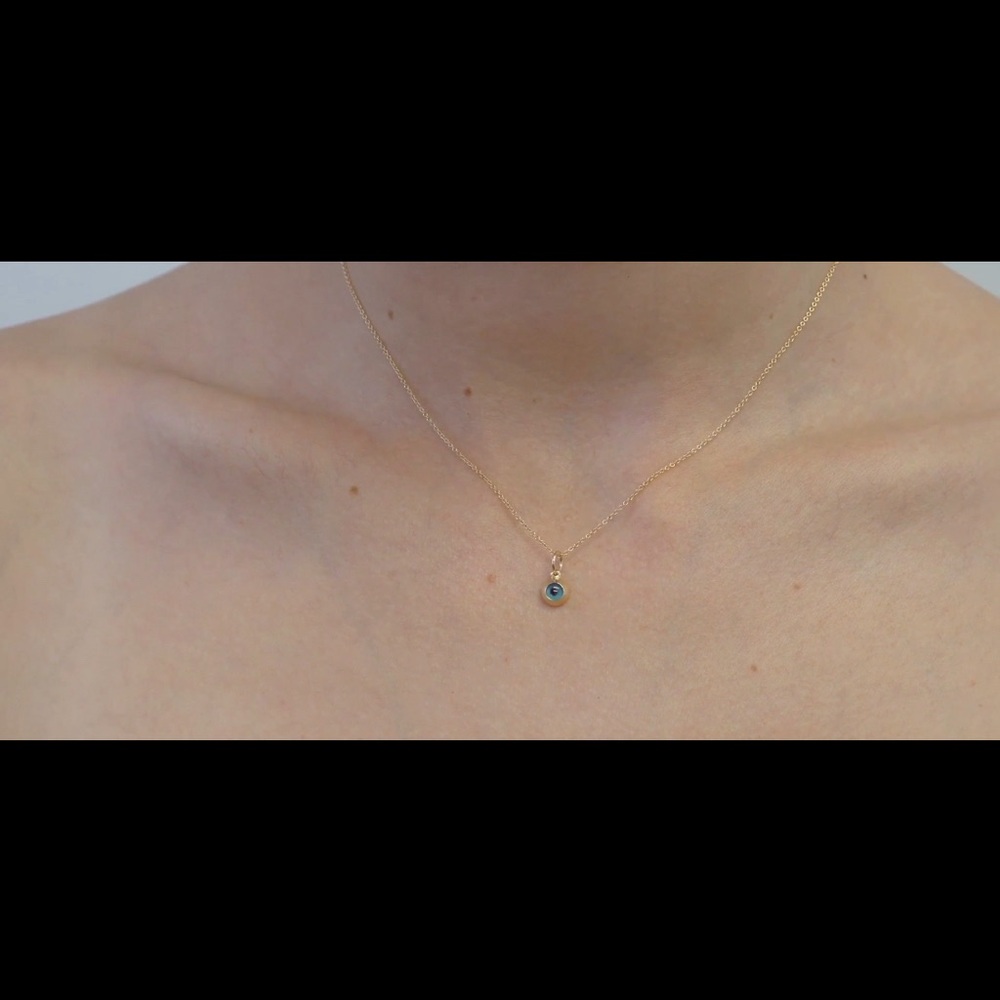 14K Gold Evil Eye Charm by Helen Ficalora